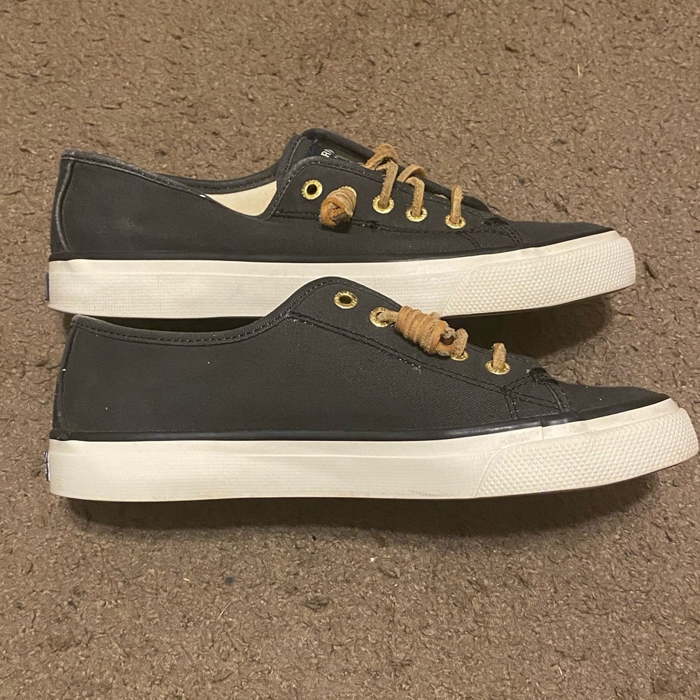 Womens Sperry‎ Top-Sider Seacoast Comfort Canvas Flats Gray White Size 6